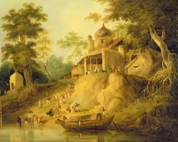 The Banks of the Ganges, c. 1820-30 (oil on canvas)