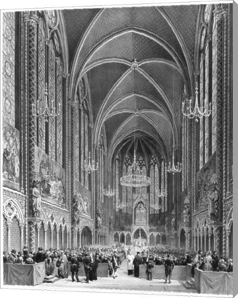 Celebration of the mass for the magistrature at the Sainte Chapelle, c. 1849 (litho)