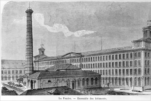 La Foudre cotton mill, illustration from Les Grandes Usines by Julien Turgan