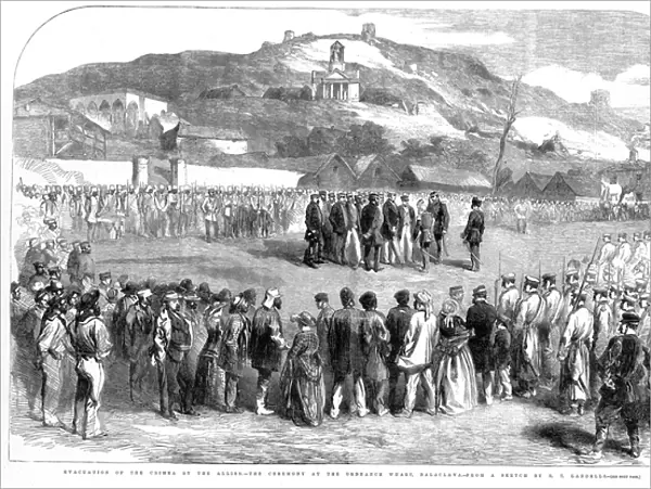 Evacuation of the Crimea by the Allies, the Ceremony at Ordinance Wharf, Balaclava