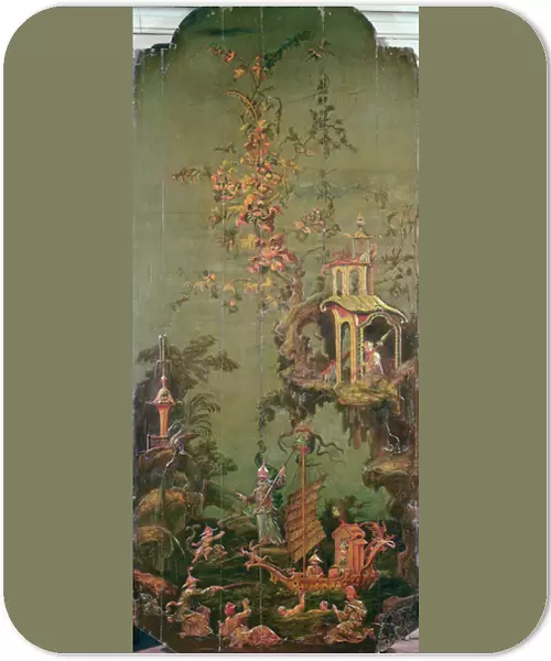 Water, from a series of panels depicting the Four Elements, c. 1730 (polychrome wood)
