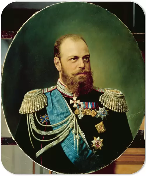 Emperor Alexander III (1845-94) (oil on canvas)