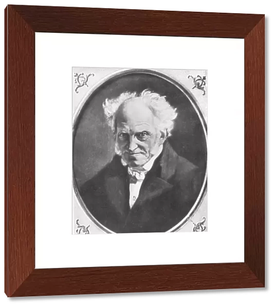 Arthur Schopenhauer (oil on canvas) (b  /  w photo)
