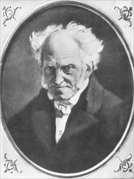 Arthur Schopenhauer (oil on canvas) (b  /  w photo)