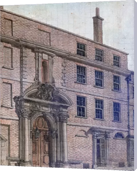 The Old Entrance to Merchant Taylors Hall, Threadneedle Street, 1753 (pen & ink