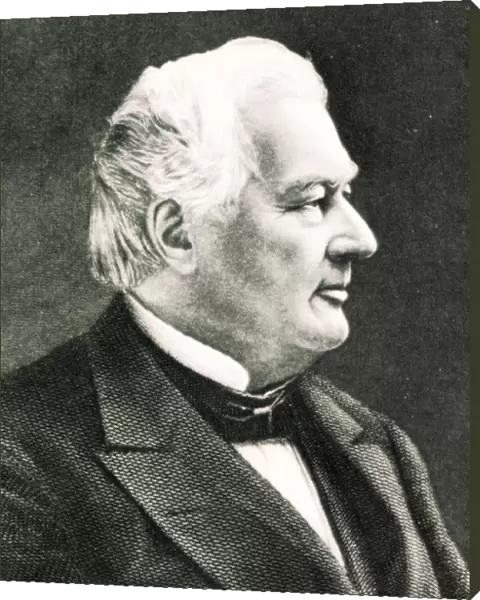 Portrait of Fillmore Millard (engraving) (b  /  w photo)