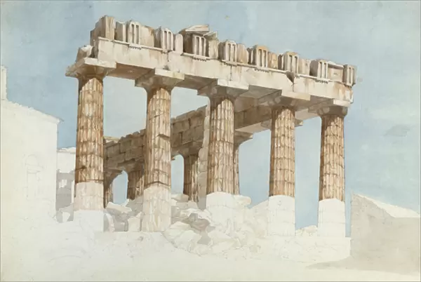 The East End and South Side of the Parthenon, c. 1813 (w  /  c & graphite on paper)