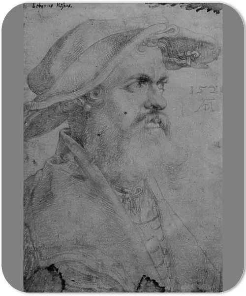 Helius Eobanus Hessus, 1526 (pencil on paper) (b  /  w photo)
