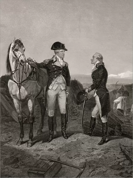 First meeting of George Washington and Alexander Hamilton, from Life and Times