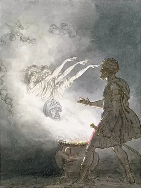 Macbeth and the Apparition of the Armed Head, Act IV, Scene I, from Macbeth