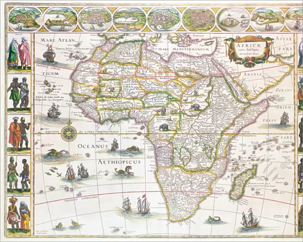 Africa Nova, c. 1617 (colour engraving)