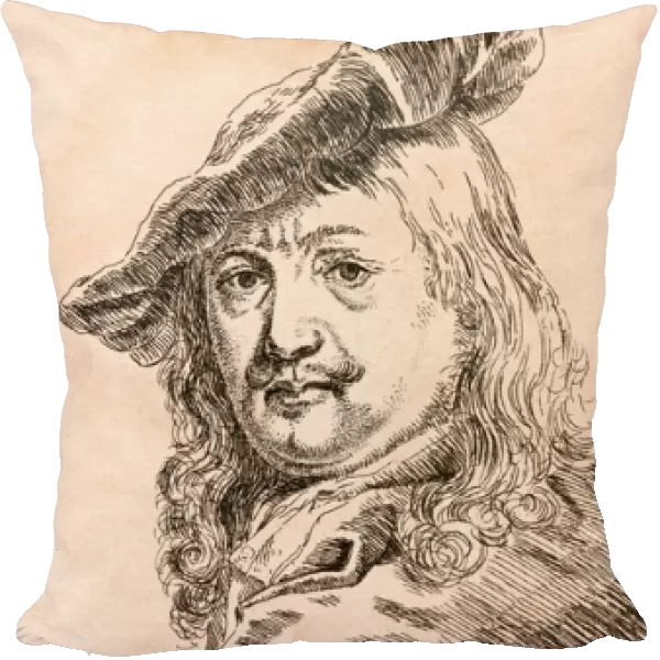 Gerard Dou, illustration from 75 Portraits Of Celebrated Painters From Authentic