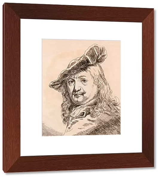 Gerard Dou, illustration from 75 Portraits Of Celebrated Painters From Authentic