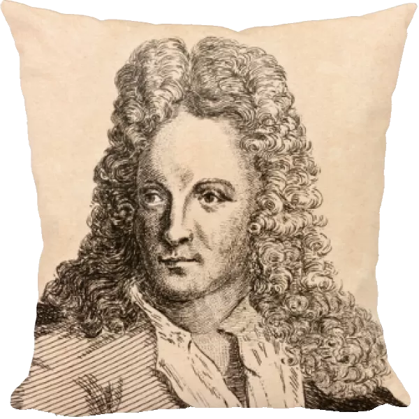 Jan van Huysum, illustration from 75 Portraits Of Celebrated Painters From Authentic