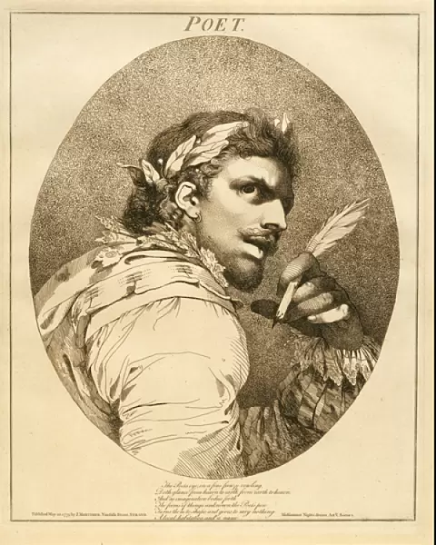 Poet, from a Midsummer Nights Dream, Act V, Scene I, 1775 (etching)
