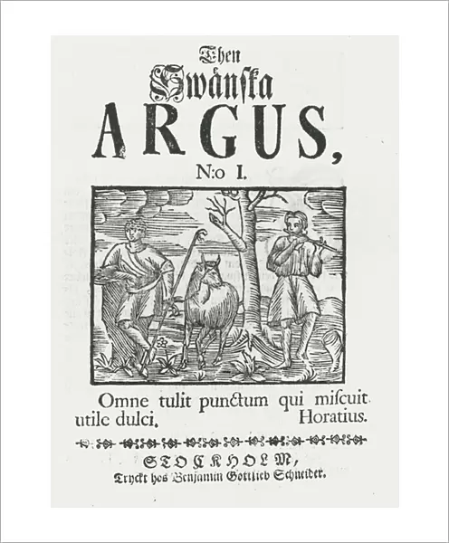 First issue Then Swanska Argus, 1732