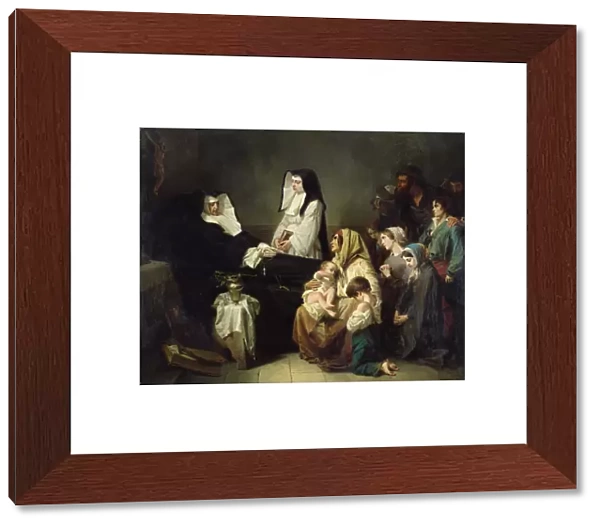 Death of a Sister of Charity, 1850 (oil on canvas)