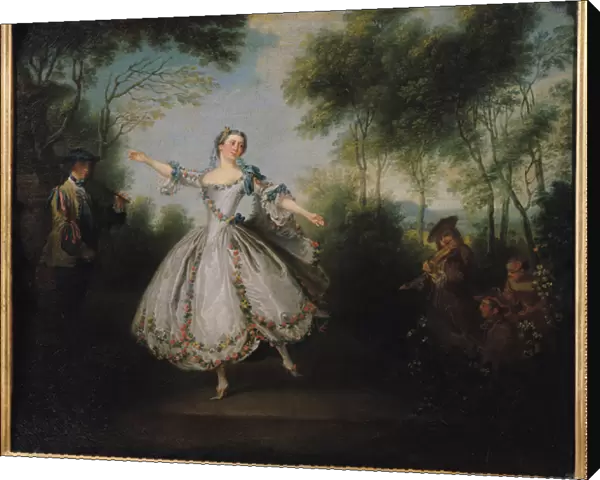 Marie-Anne Cuppi (1710-70) known as La Camargo, dancing, 1730 (oil on canvas)