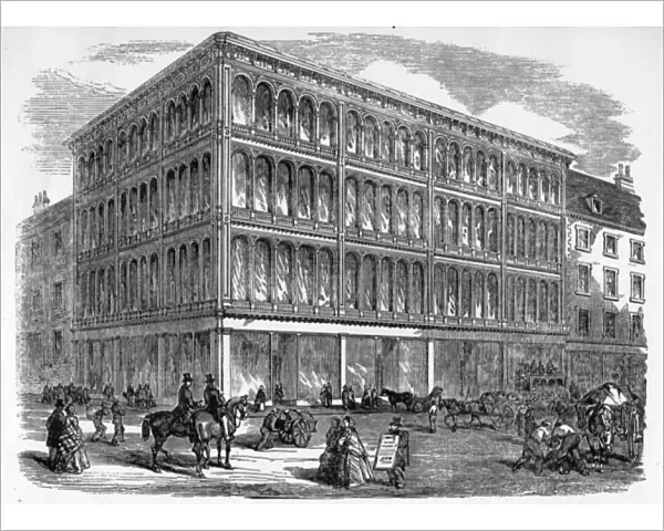 The New Iron and Glass Warehouse at Glasgow, c. 1856 (engraving)