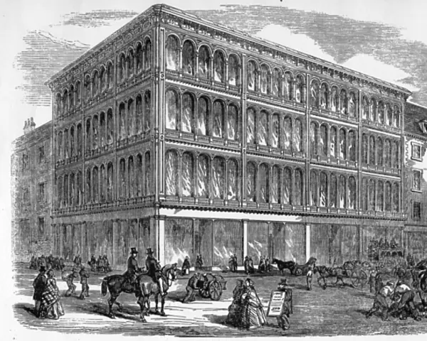 The New Iron and Glass Warehouse at Glasgow, c. 1856 (engraving)