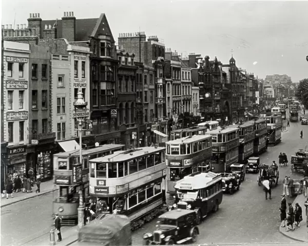 Whitechapel High Street, London, c. 1930 (b  /  w photo)