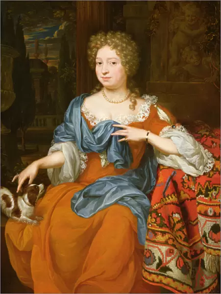 Portrait of a lady in a red dress, 1691