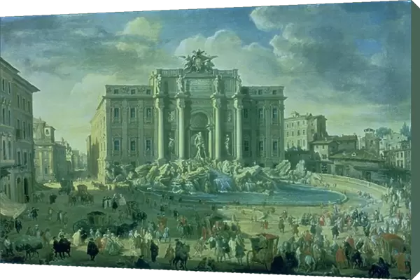 The Trevi Fountain in Rome, 1753-56 (oil on canvas)
