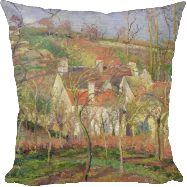 The Red Roofs, or Corner of a Village, Winter, 1877 (oil on canvas)
