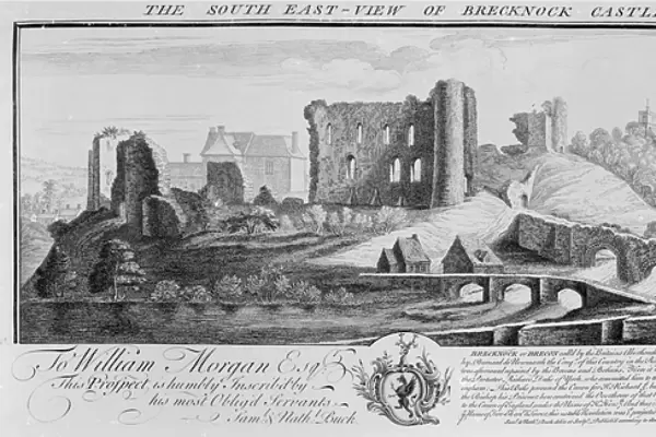 The South-East View of Brecknock Castle, 1741 (engraving)