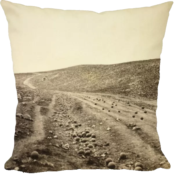 The Valley of Death, after the Charge of the Light Brigade, 1855 (sepia photo)