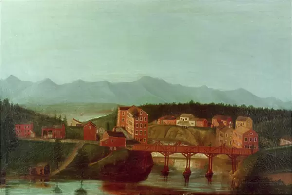 Columbiaville and Stockport Creek, near New York, early 19th century (oil on canvas)