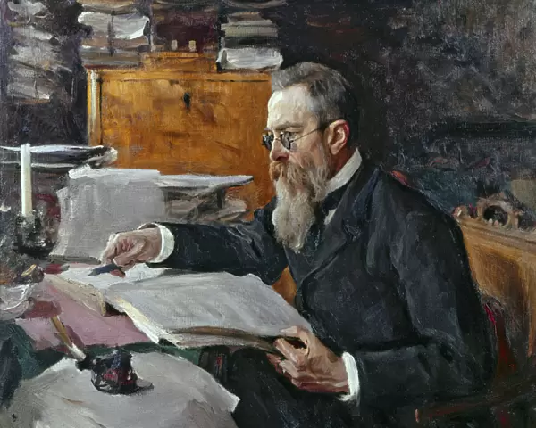 Portrait of Nikolai Andreyevich Rimsky-Korsakov (oil on canvas)