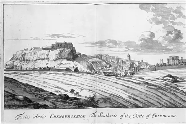 The Southside of the Castle of Edinburgh, from Theatrum Scotiae by John Slezer