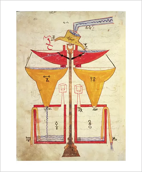 Water Balance, from Book of Knowledge of Ingenious Mechanical Devices by Al-Djazari