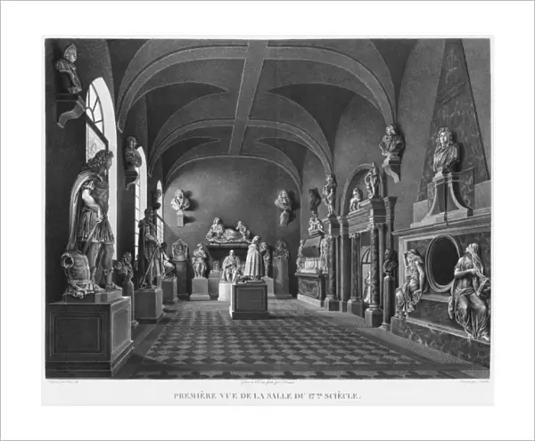 First view of the 17th century room, Musee des Monuments Francais, Paris, illustration