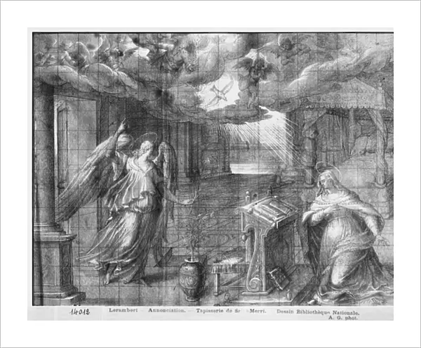 Life of Christ, Annunciation, preparatory study of tapestry cartoon for the Church