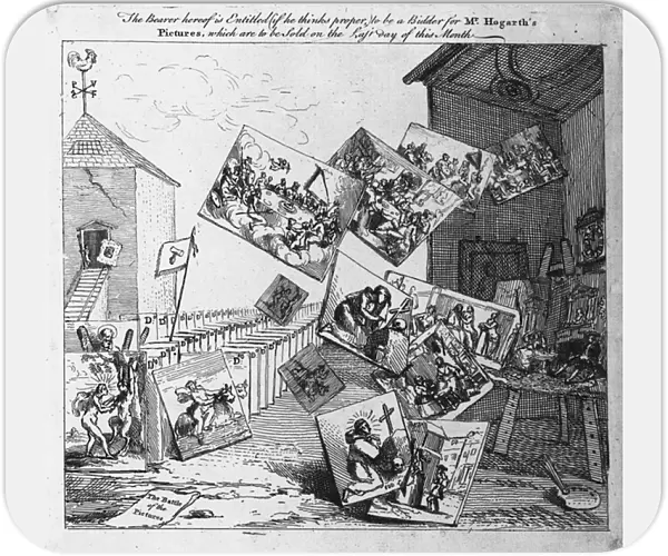 The Battle of the Pictures, 1745 (engraving)