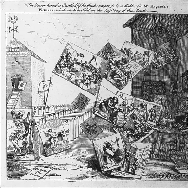 The Battle of the Pictures, 1745 (engraving)