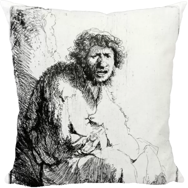 Beggar seated on a bank, 1630 (etching)