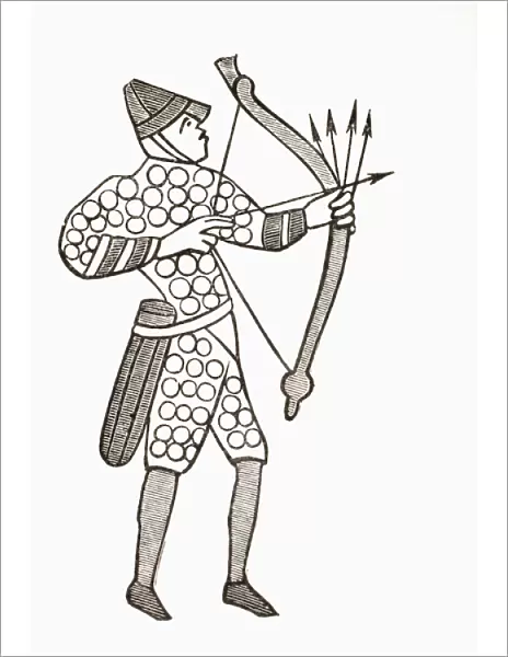 A Norman Archer from the Army of William the Conqueror, 1873 (litho)