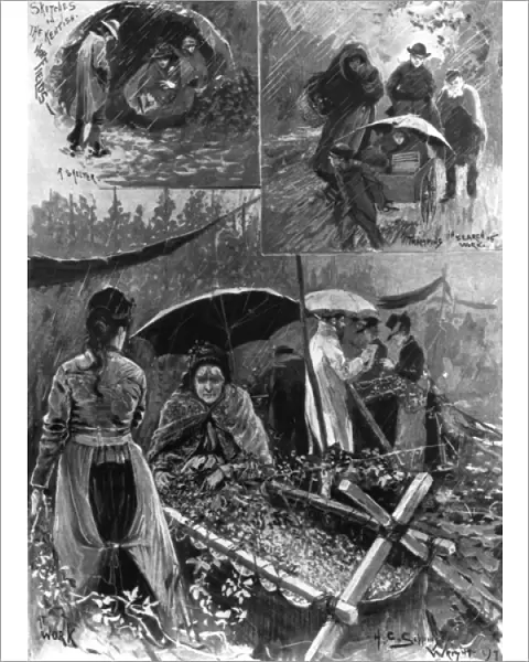 With the distressed hop-pickers in Kent, from The Illustrated London News