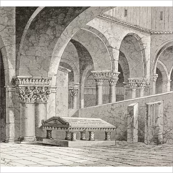 Tomb of Godfrey de Bouillon in the Church of the Holy Sepulchre, Jerusalem, c. 1880