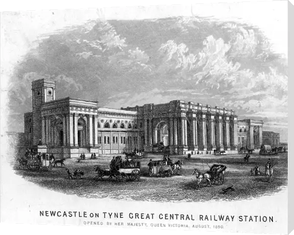 Newcastle-upon-Tyne Great Central Railway Station (engraving)