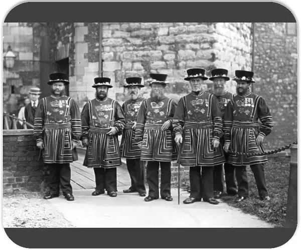 Yeoman Warders of the Tower of London (b  /  w photo)