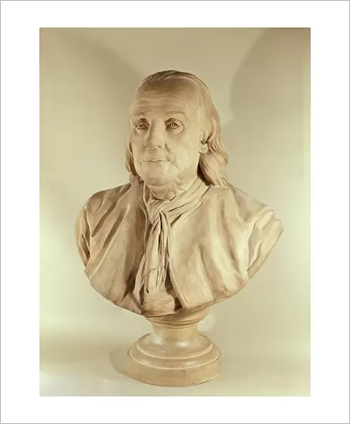Bust of Benjamin Franklin (marble)
