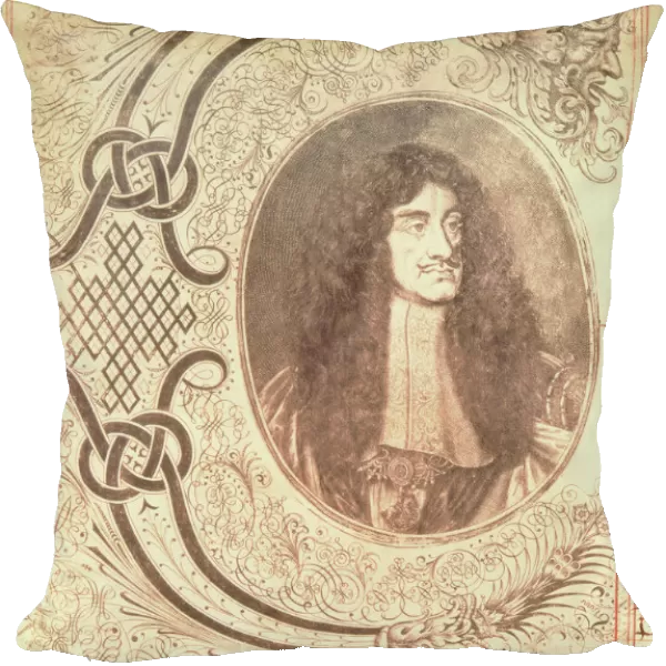 Portrait of Charles II from the Hudsons Bay Company Charter, 2nd May 1670 (engraving)