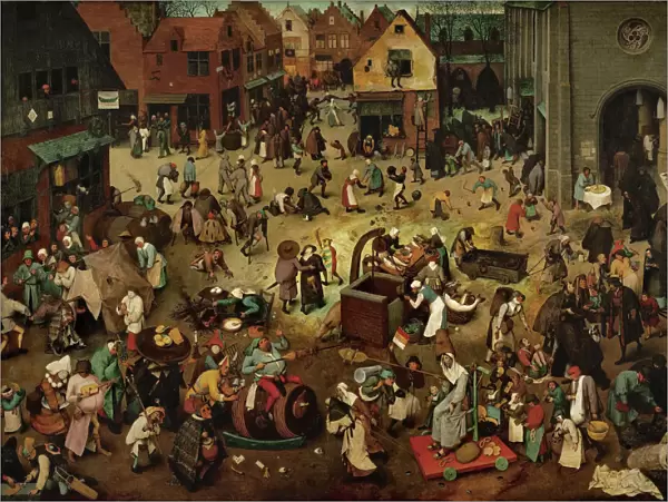 Fight between Carnival and Lent, 1559 (oil on oak panel)