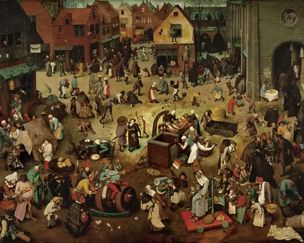 Fight between Carnival and Lent, 1559 (oil on oak panel)