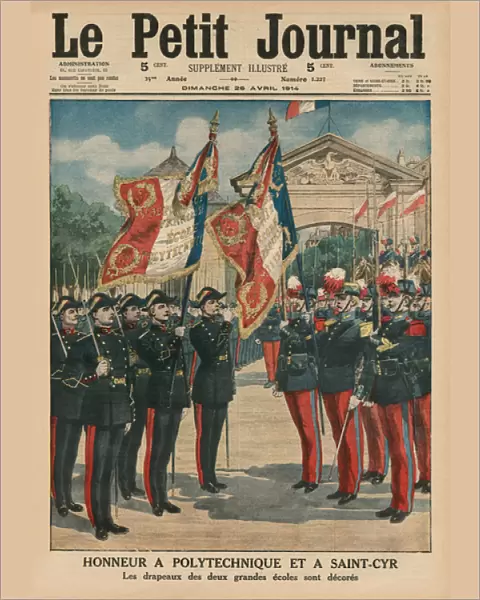 Honour to Polytechnique and Saint-Cyr, front cover illustration from Le Petit Journal