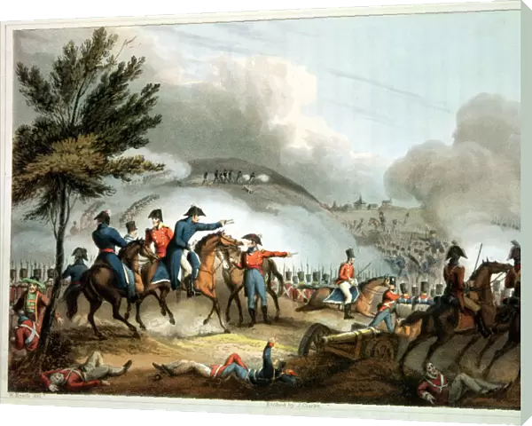 Battle of Salamanca, 22nd July 1812, etched by J. Clarke, coloured by M. Dubourg